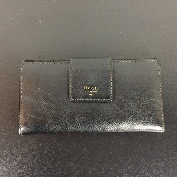 Fossil Bags Fossil Black Leather Wallet Poshmark